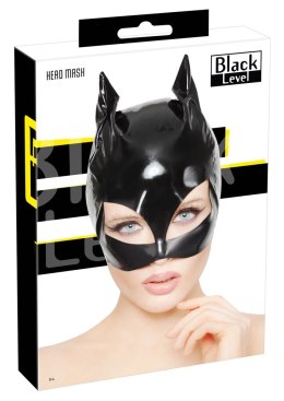 Black Level maska vinylowa z uszami kota czarna S-L poliuretan Black Level