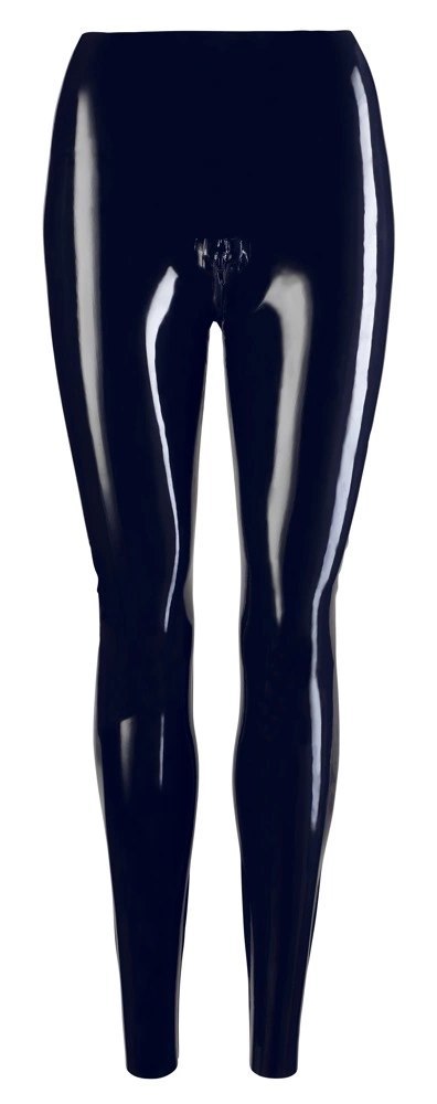 Late X Legginsy lateksowe czarne M z trojstronnym zamkiem błyskawicznym Late X