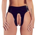 Late X Majtki Lateksowe Open-Crotch Czarny S-L Anatomiczne Late X