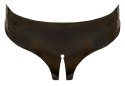Late X Majtki Lateksowe Open-Crotch Czarny S-L Anatomiczne Late X