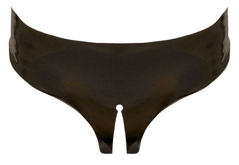 Late X Majtki Lateksowe Open-Crotch Czarny S-L Anatomiczne Late X
