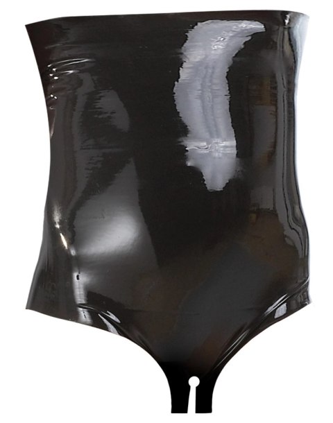 Late X Majtki lateksowe wysoki stan otwarte w kroku czarne S Late X