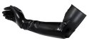 Late X Rękawice Lateksowe Czarny L - Długie, Błyszczące, 0,35 mm Late X