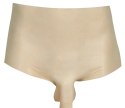 Late X Spodenki lateksowe przezroczyste L/XL z anatomiczną osłoną Late X