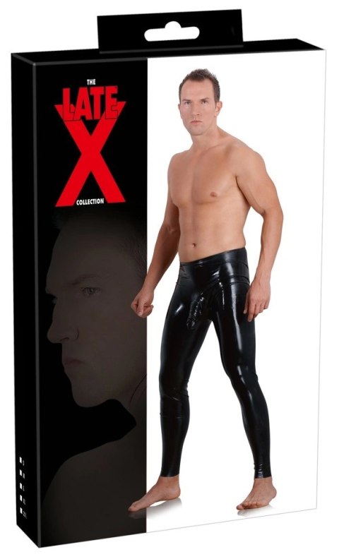 Late X legginsy męskie lateksowe z osłoną anatomiczną czarne L Late X