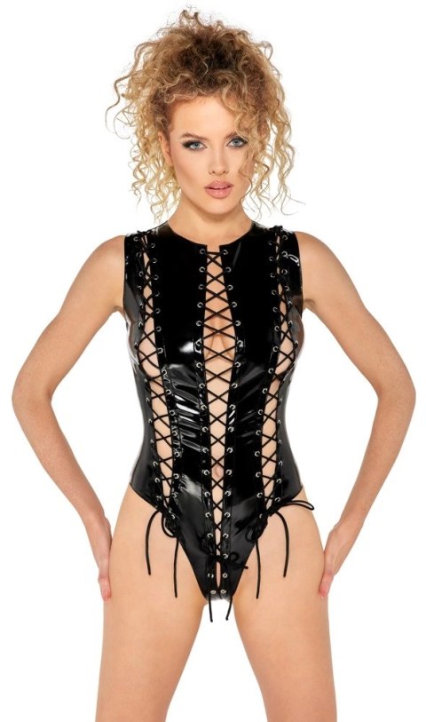Black Level Body Winylowe Sznurowane Czarny Połysk S Black Level
