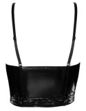 Black Level Top Vinylowy Czarny Zamek Regulowane Ramiączka M Black Level