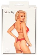 Kissable Body Koronkowe Czerwone L/XL z Paskami do Pończoch Kissable