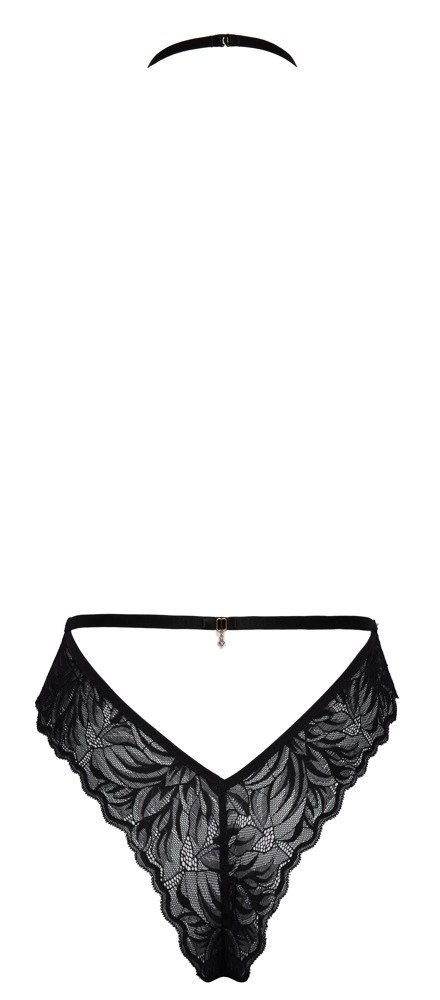 Kissable Body z Czarną Koronką L/XL - Styl Halterneck, Ozdoby Kissable