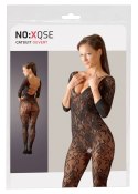 XQSE Kombinezon Czarna Koronka z Rękawami 3/4 S-L Bezszwowy NO:XQSE
