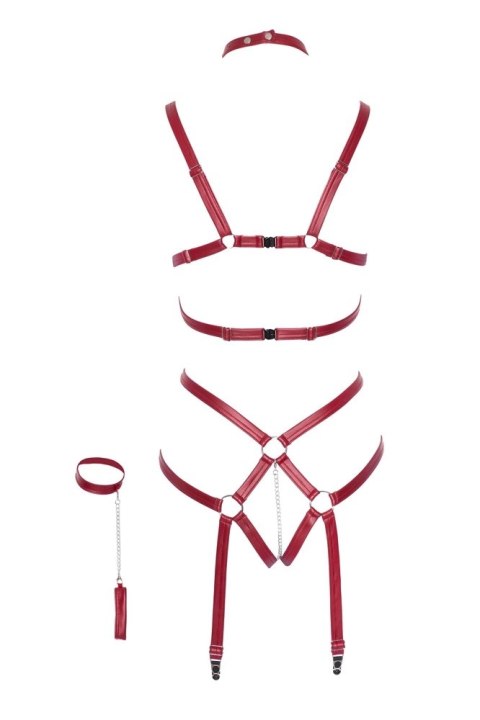 Bad Kitty Body Czerwone Paseczki Uprząż Otwarte S/M Regulowane Bad Kitty