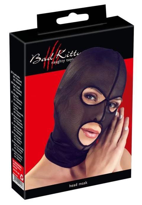 Bad Kitty Powernet Czarna Maska Anatomiczna Otwarte Oczy i Usta Bad Kitty