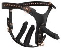 Bad Kitty Strap-On 3D L/XL - System z Trzema Elementami Czarny Bad Kitty
