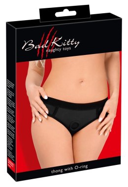Bad Kitty Strap-On Czarny Model M z Elastycznym Pierścieniem 3,5 cm Bad Kitty