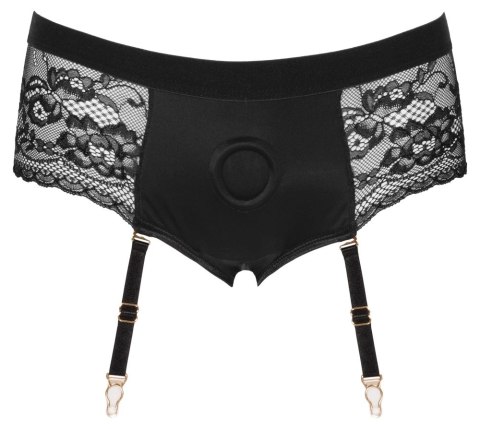 Bad Kitty Strap-On XS z Koronką i Paskami do Pończoch Czarny Bad Kitty