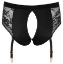 Bad Kitty Strap-On XS z Koronką i Paskami do Pończoch Czarny Bad Kitty