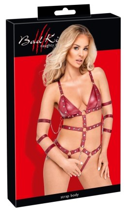 Bad Kitty Body Jednoczęściowe Paseczki Czerwone M Regulowane Bad Kitty