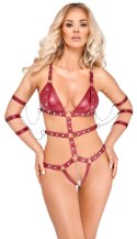 Bad Kitty Body Jednoczęściowe Paseczki Czerwone M Regulowane Bad Kitty