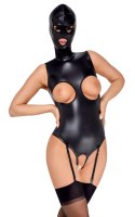 Bad Kitty Body bez biustu z maską imitacja skory L czarne Bad Kitty