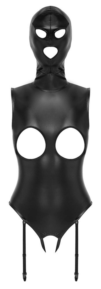 Bad Kitty Body bez biustu z maską imitacja skory L czarne Bad Kitty