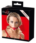 Bad Kitty Czerwony Knebel Silikonowy z Regulacją 42-58 cm Bad Kitty