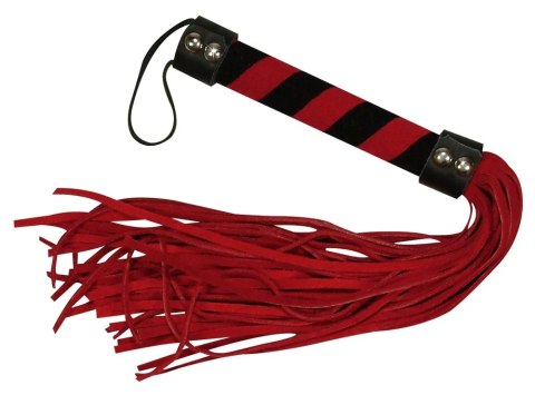 Bad Kitty Red Line - dwukolorowy bicz tekstylny 38 cm Bad Kitty