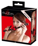 Bad Kitty silikonowy knebel pierścieniowy czarny O5cm regulowany Bad Kitty