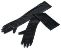 Cottelli Accessories Długie Rękawiczki Wet Look Czarny S-L Cottelli