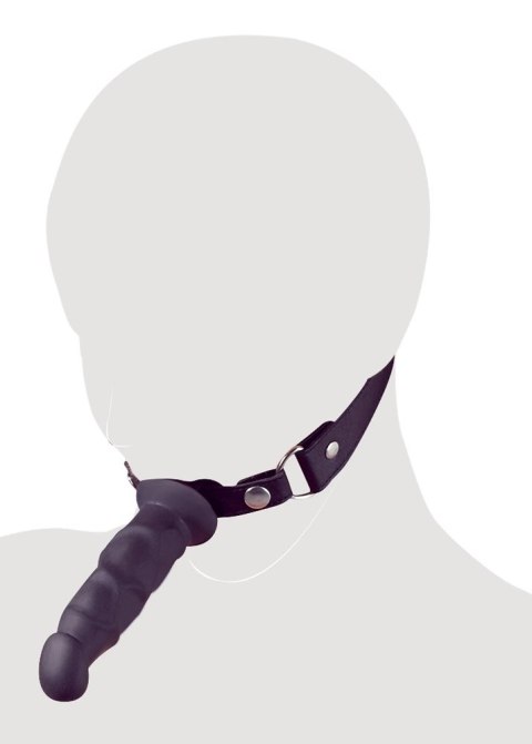 Fetish Collection model knebla z anatomicznym elementem 12 cm czarny Fetish Collection