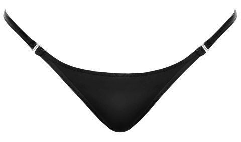 Noir S/M - Stringi z czarnych paskow, rozpinane, powerwetlook Noir