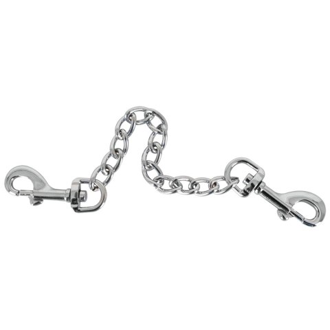 ZADO Srebrny Łańcuszek z Dwoma Karabińczykami 15 cm Metalowy ZADO