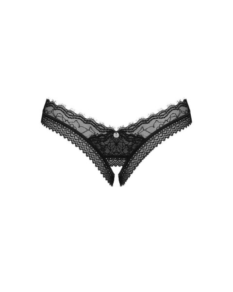 Obsessive Medilla stringi czarne koronka XL/2XL komfort elastyczne Obsessive