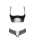 Obsessive Roxelia komplet damski czarny XL/2XL siateczka tiul Obsessive