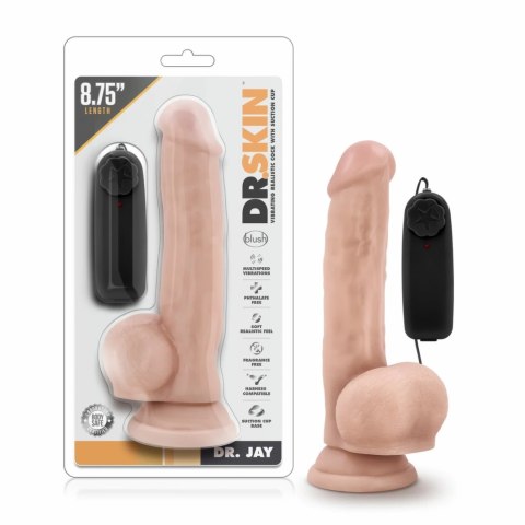 Blush Dr. Skin Dr. Jay Model wibracyjny z przyssawką 22 cm wanilia