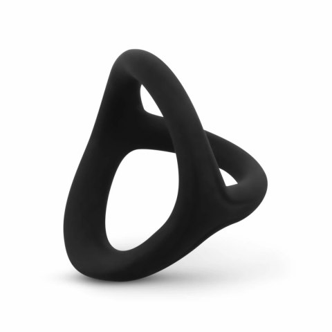 EasyToys Elastyczny silikonowy pierścień anatomiczny na krocze czarny