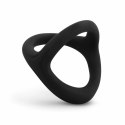EasyToys Elastyczny silikonowy pierścień anatomiczny na krocze czarny
