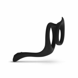 EasyToys Silikonowy Pierścień Intymny z Wypustkami 11 cm Czarny