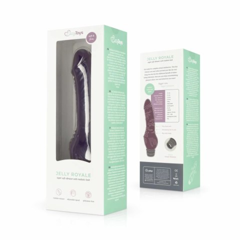 Jelly Royale Fioletowy Model Wibrujący z Anatomiczną Teksturą 22 cm