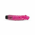 Jelly Supreme Wibrator Anatomiczny Rożowy z Brokatem 21 cm