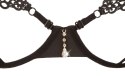 Cottelli Lingerie komplet paskowy czarny dwuczęściowy M Cottelli