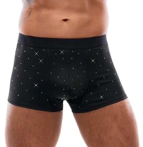 Svenjoyment Bokserki męskie czarne z kryształkami L komfortowy kroj Svenjoyment