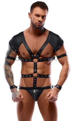 Svenjoyment Bondage Body Męskie Czarny L Regulowane Paski Svenjoyment