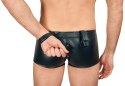 Svenjoyment Bondage Bokserki męskie matowe z dwoma mankietami czarne M Svenjoyment