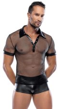 Svenjoyment Koszulka Polo Męska Mesh Wetlook Czarna 2XL Svenjoyment