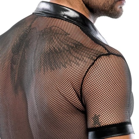 Svenjoyment Męska Koszulka Polo Mesh Wetlook Czarna M Svenjoyment