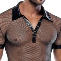 Svenjoyment Polo Mesh Czarna Koszulka Męska z Kołnierzykiem L Svenjoyment