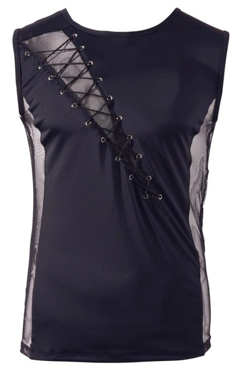 Svenjoyment Top męski czarny XL z siateczką i sznurowaniem Svenjoyment