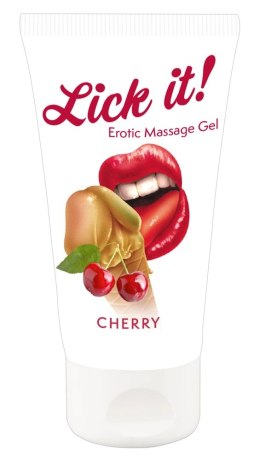 Lick It Żel do masażu wiśniowy 50ml - wegański, na bazie wody Lick it!