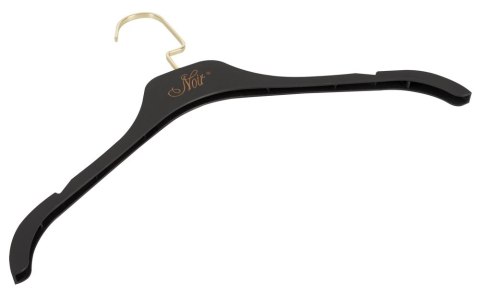Noir Wieszak Czarny Matowy Złoty Napis Złoty Haczyk 43cm 5 szt. Noir