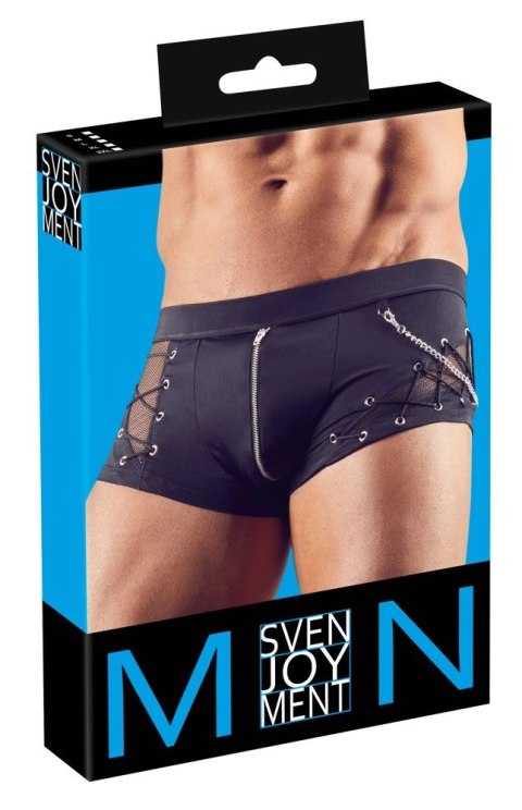 Svenjoyment Bokserki męskie XL czarne z łańcuszkiem i zamkiem Svenjoyment